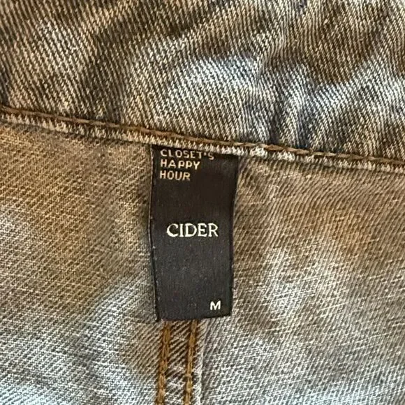 Cider Denim Blue Wide leg Pleated Jeans size medium - Picture 4 of 8